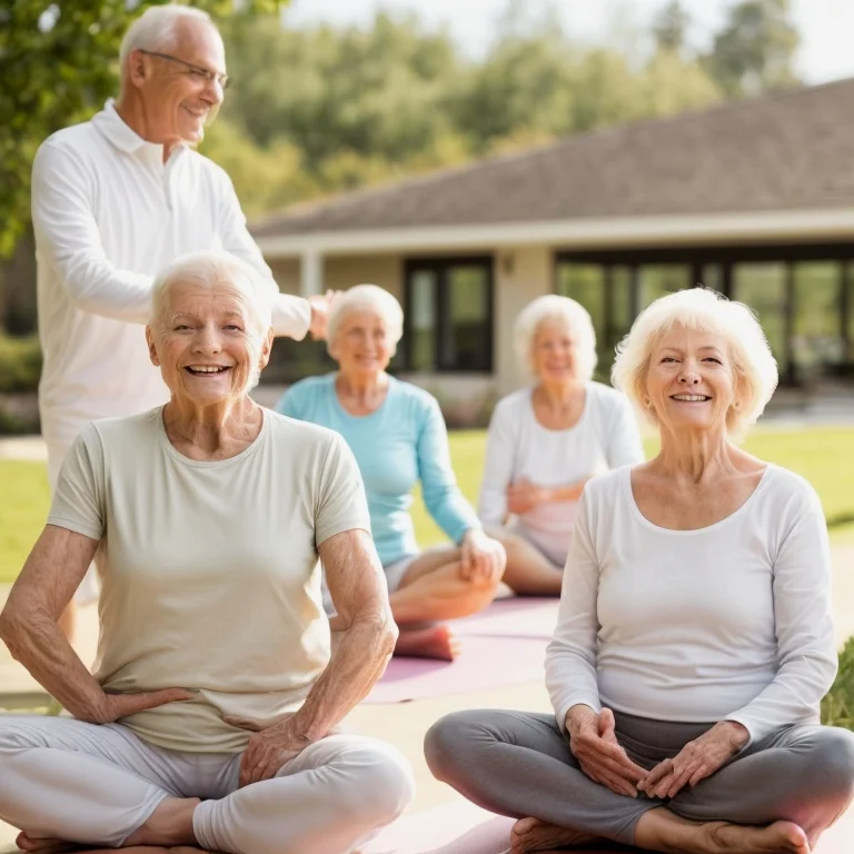 Grupo de personas mayores disfrutando actividades al aire libre